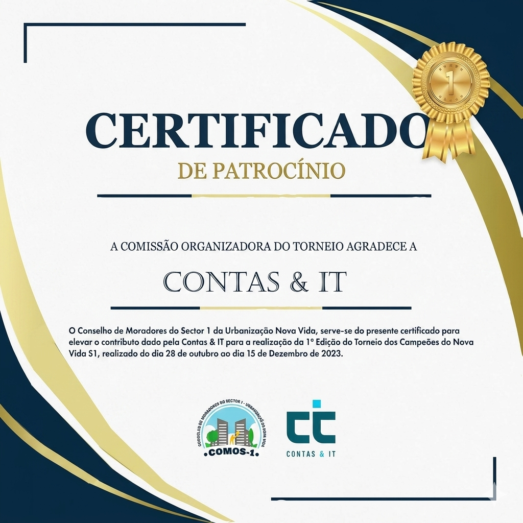 Certificado de Patrocínio